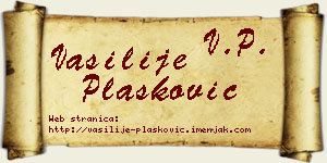 Vasilije Plasković vizit kartica